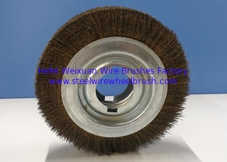 China 8 Inch Non Sparking Brass Wire Wheel Brush with 51mm Inner Hole for Paint Removal supplier