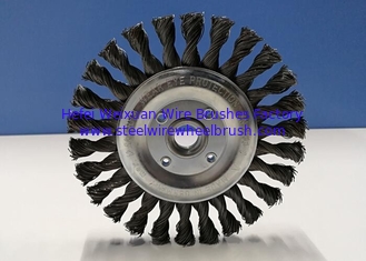 China 150mm x 22mm Knotted Wire Wheel Brush for Rust and Slag Removal supplier