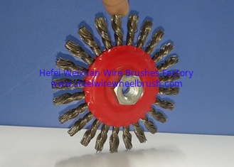 China 115mm M14 Nut Stainless Steel Knotted Wire Wheel Brush for Rust Removal supplier
